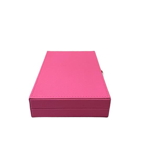 BROUK & CO Ellen Dominoes Travel Set in Posh Hot Pink Vegan Leather NEW In Box - Picture 8 of 10